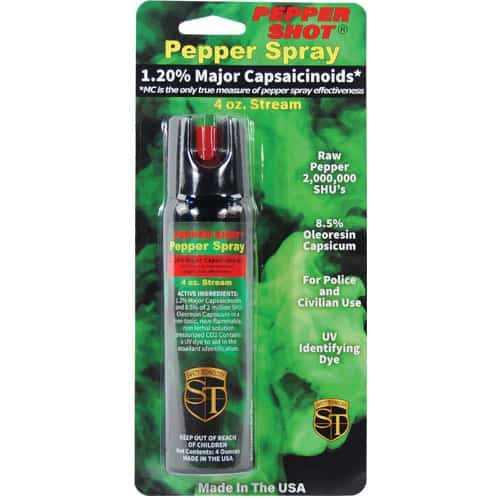 Pepper Shot 1.2% MC 4 oz Pepper Spray Stream Package