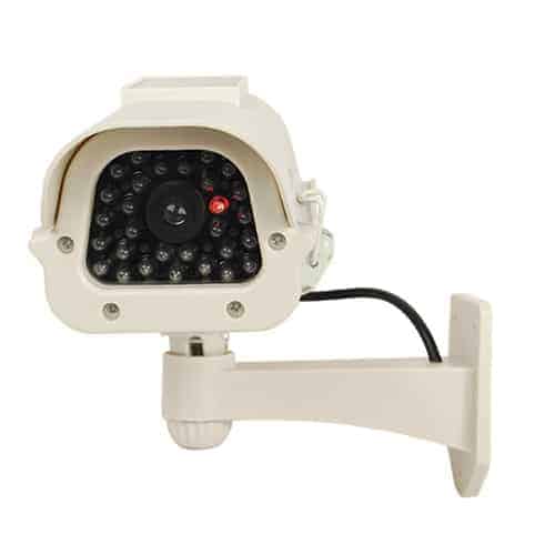 Solar Powered Dummy Camera White Front View