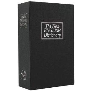 Key Locking Book Safe – Hidden Dictionary Design, 9" x 5.5" x 2" Interior, Two Keys Included, Concealed Home Storage for Cash, Jewelry & Documents